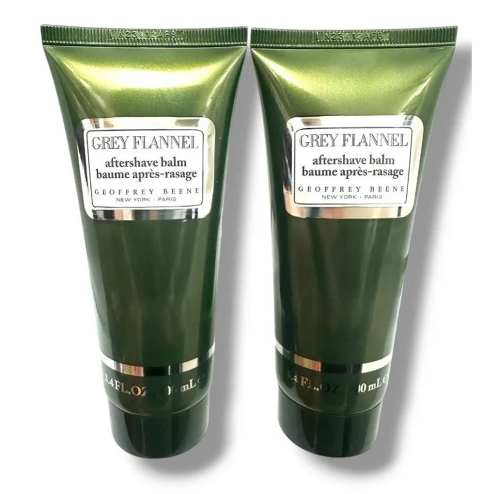 2x Grey Flannel by‎ Geoffrey Beene 3.4oz AfterShave Balm
